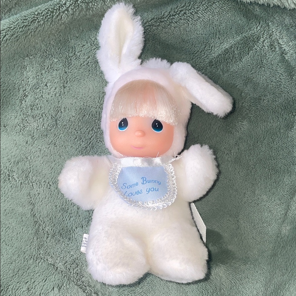 precious moments White Plush Bunny Doll